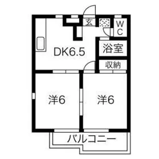 ビレッジヒル松山【2階】の間取り