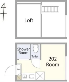 PCA弁天町【2階】の間取り