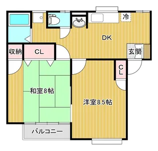 マインドキャッスルB【2階】の間取り