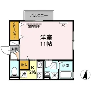 アルファーム B棟【1階】の間取り