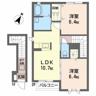 ヴィラージュST・III【2階】の間取り