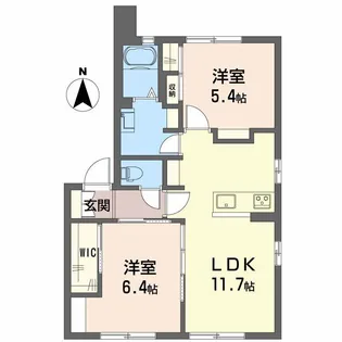 メゾンプラネ A棟【1階】の間取り