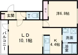 アルグレース北彩都【1階】の間取り