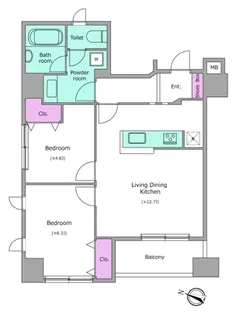 ラクラス日本橋久松町【4階】の間取り