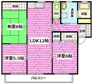 ディアス重田 B棟【2階】の間取り