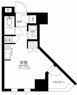 ダイヤモンドスクエア駒形【5階】の間取り