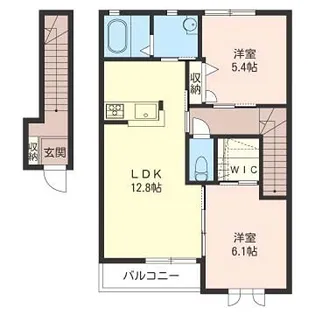 コモア・メゾンE【2階】の間取り