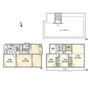神奈川県藤沢市片瀬山1【一戸建】の間取り