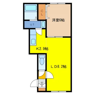 ローデンクロム千歳【2階】の間取り