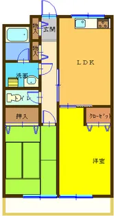 メゾンウィステリア【1階】の間取り