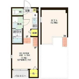 ハーモニーテラス岩切IV【2階】の間取り
