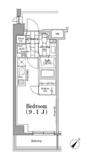 ONE ROOF FLAT TSUKISHIMA【2階】の間取り