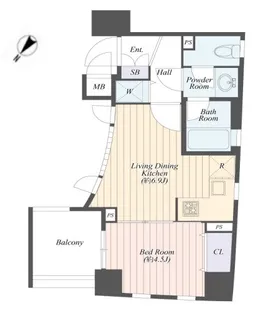 レックス赤坂レジデンス【9階】の間取り