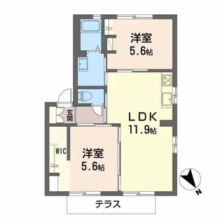 バリュージュRYO A棟【1階】の間取り