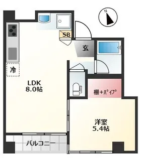 リトルキャッスル【4階】の間取り