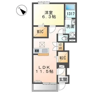 マニエール【1階】の間取り