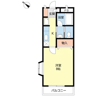 グランドシティ石田【2階】の間取り
