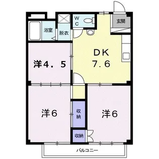 シティハイツ井上【2階】の間取り
