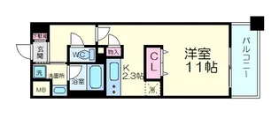 クリスタルグランツ西大路三条【2階】の間取り