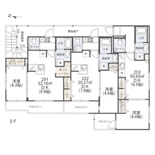 セブンヒルズ三軒茶屋【2階】の間取り