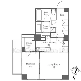 グランドメゾン恵比寿の杜フロントレジデンス【6階】の間取り