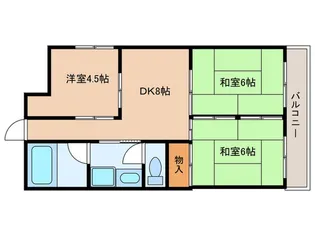 グリーンハイツ横山【4階】の間取り