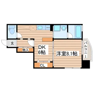 ヴィアーレ木ノ下二丁目【8階】の間取り