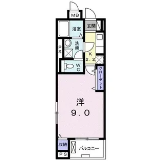 クレセントII【4階】の間取り