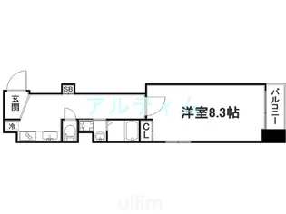 ベラジオ祇園鴨川【4階】の間取り