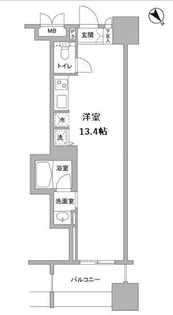 パークフラッツ横濱公園【7階】の間取り