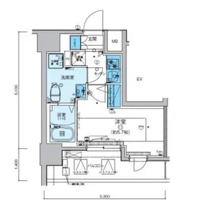 リヴシティ横濱新川町弐番館【9階】の間取り