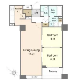 ガレリアグランデ【6階】の間取り