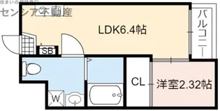コバルト森ノ宮EAST.【2階】の間取り