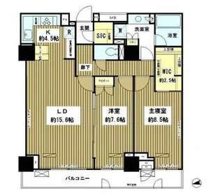 パーク・アヴェニュー神南【10階】の間取り