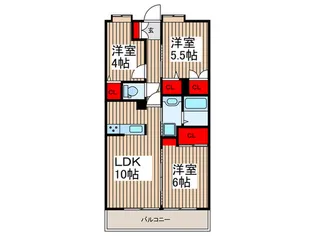 PLENDY東浦和【5階】の間取り