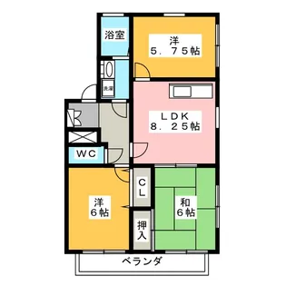 上ノ台ハイツ【1階】の間取り