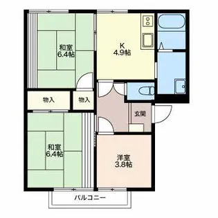 グレートタウン立川 C【1階】の間取り