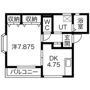 サンピュア鷹匠【2階】の間取り
