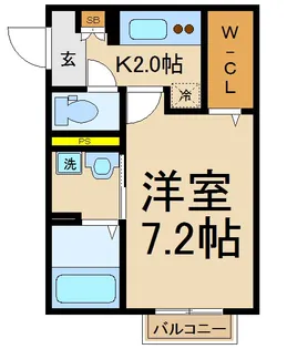 ボヌールフォンテーヌ【1階】の間取り