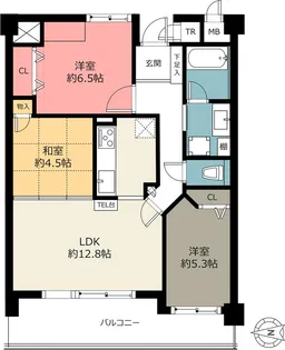 ファミール高槻北園町【2階】の間取り