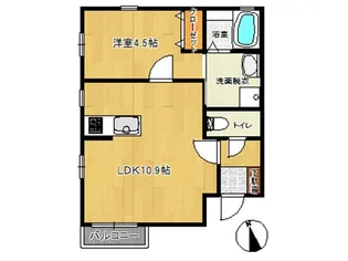 Harvest Square【1階】の間取り