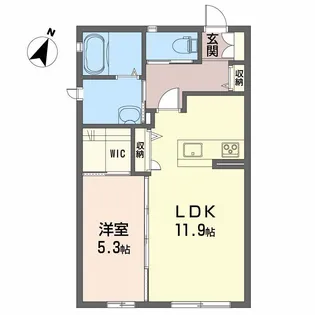 シャーメゾン・フルール【1階】の間取り