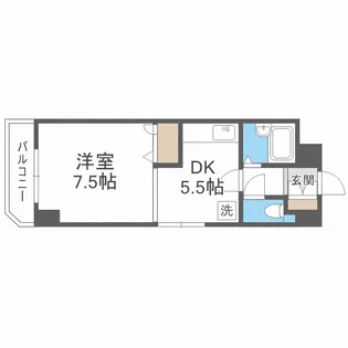 南6条発成ビル【5階】の間取り