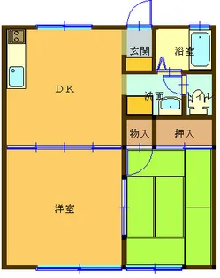セジュールかわはら【1階】の間取り