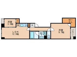 パトリ御池【2階】の間取り