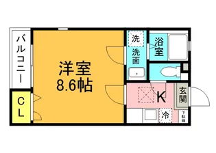 リブレア南久留米駅前【2階】の間取り