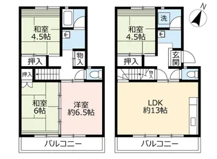 UR保見【7階】の間取り
