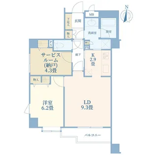 練馬スカイマンション【2階】の間取り