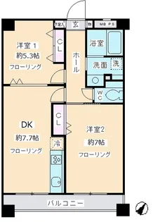 K.S柿生(ケーエス柿生)【4階】の間取り