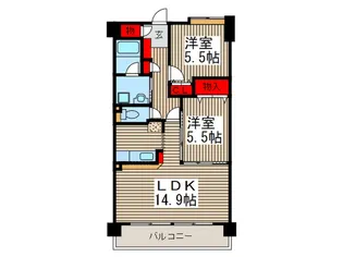 グラントゥ-ルス【2階】の間取り